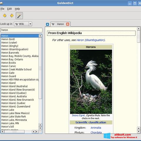 Screenshot GoldenDict Windows 8