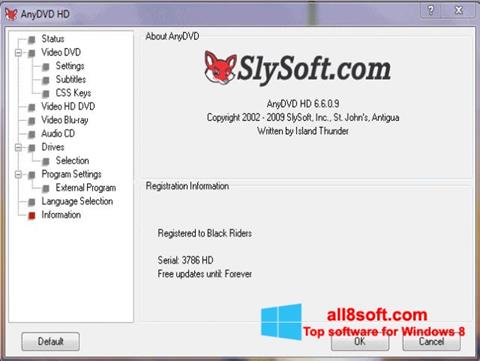 Screenshot AnyDVD Windows 8
