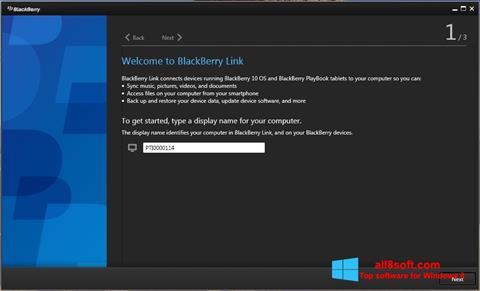 Screenshot BlackBerry Link Windows 8
