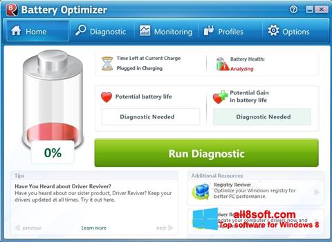 Screenshot Battery Optimizer Windows 8