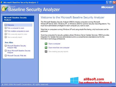 Screenshot Microsoft Baseline Security Analyzer Windows 8