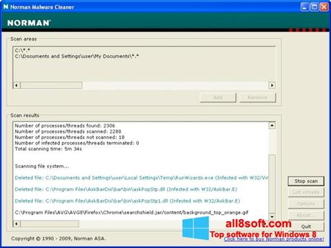 Screenshot Norman Malware Cleaner Windows 8