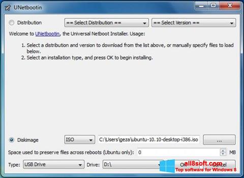 Screenshot UNetbootin Windows 8