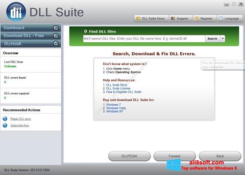 Screenshot DLL Suite Windows 8