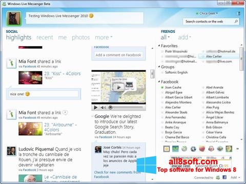 Screenshot Windows Live Messenger Windows 8