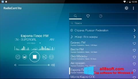 Screenshot Radiocent Windows 8